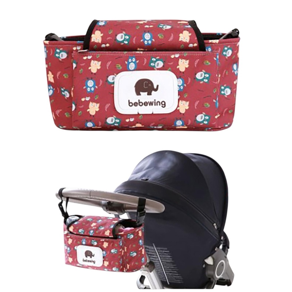 Bebewing Baby Stroller Hanging Storage Organizer Bag Pram Caddy Wipes NWOT